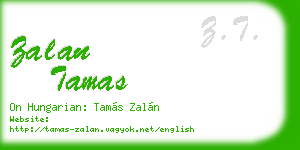 zalan tamas business card